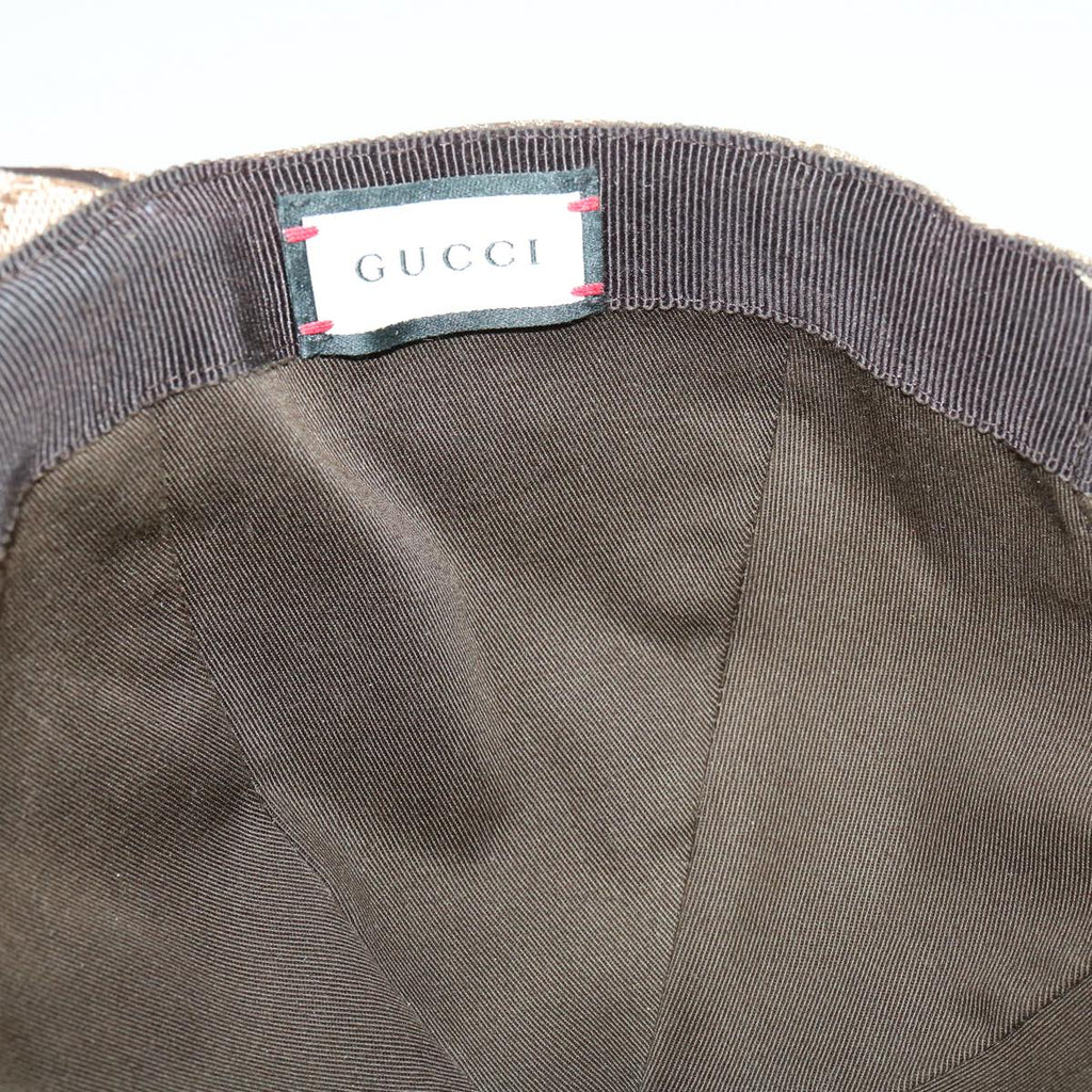 GUCCI Web Sherry Line GG Canvas Cap Beige Green Red am3212