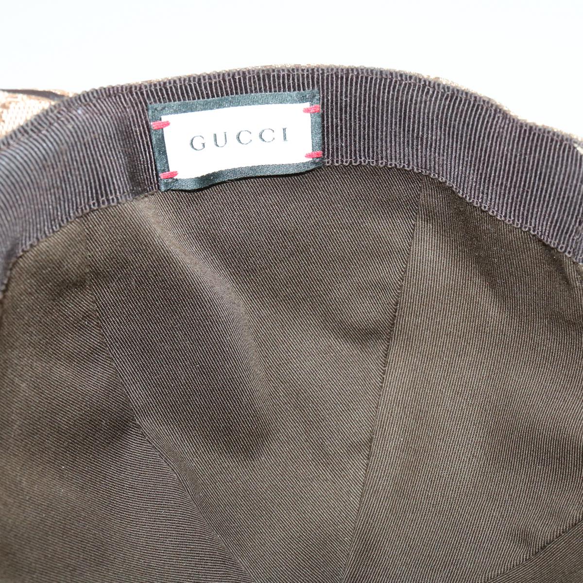 GUCCI Web Sherry Line GG Canvas Cap Beige Green Red am3212