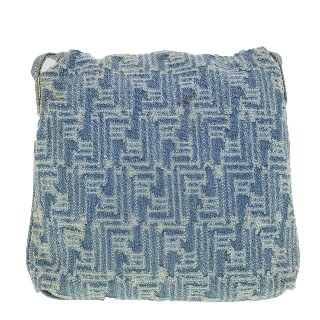 FENDI Zucca Canvas Mamma Baguette Shoulder Bag Blue am3268A