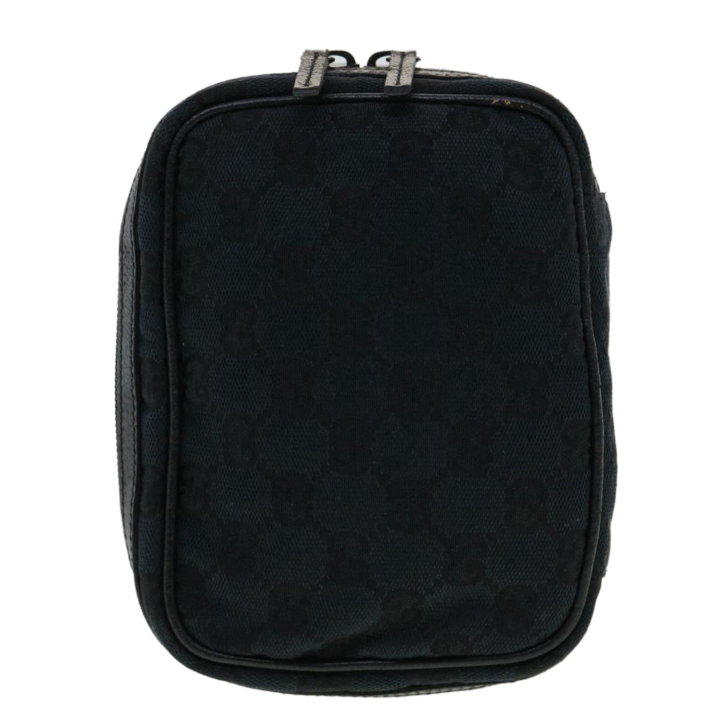 GUCCI GG Canvas Pouch 2Set Black Beige am3271