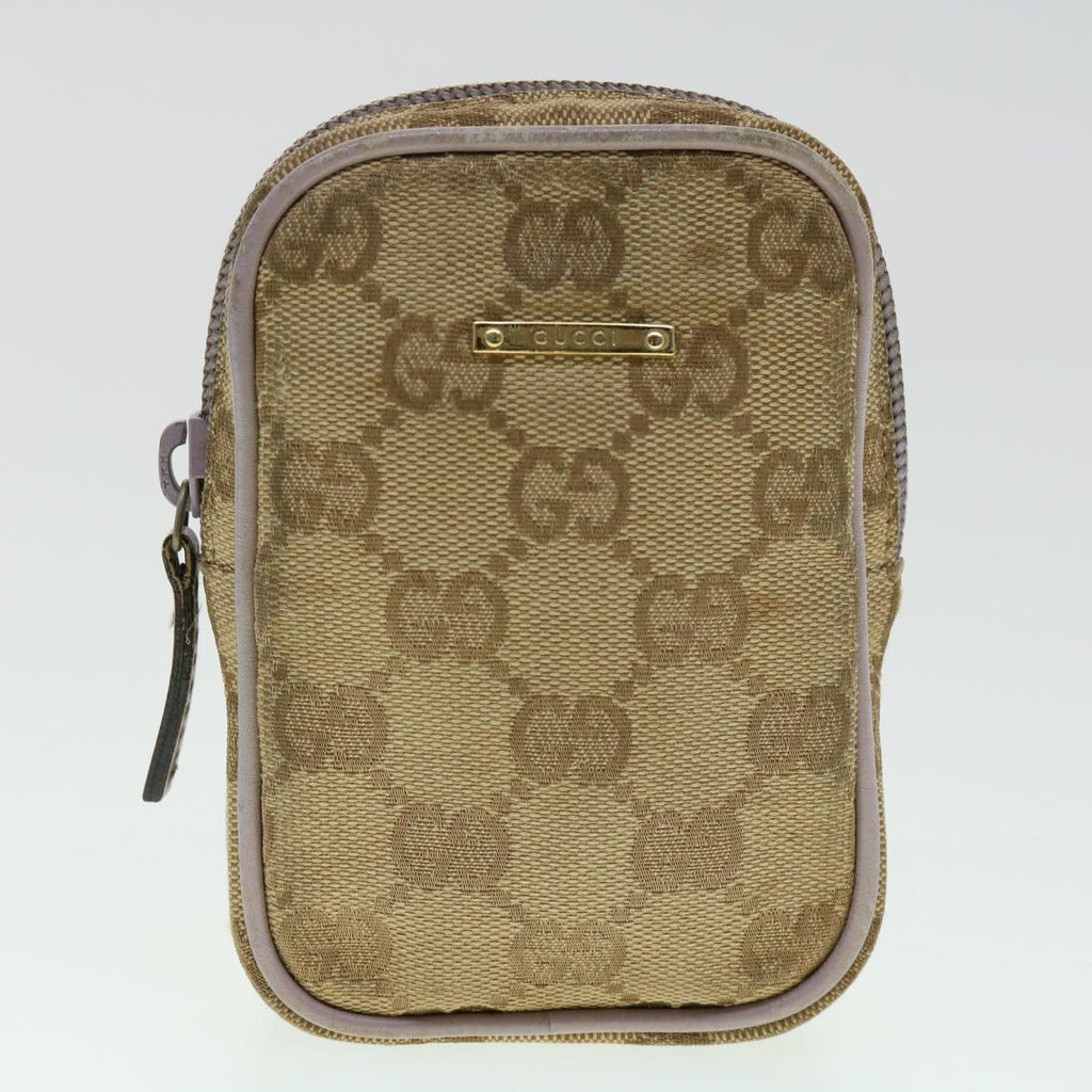 GUCCI GG Canvas Pouch 2Set Black Beige am3271