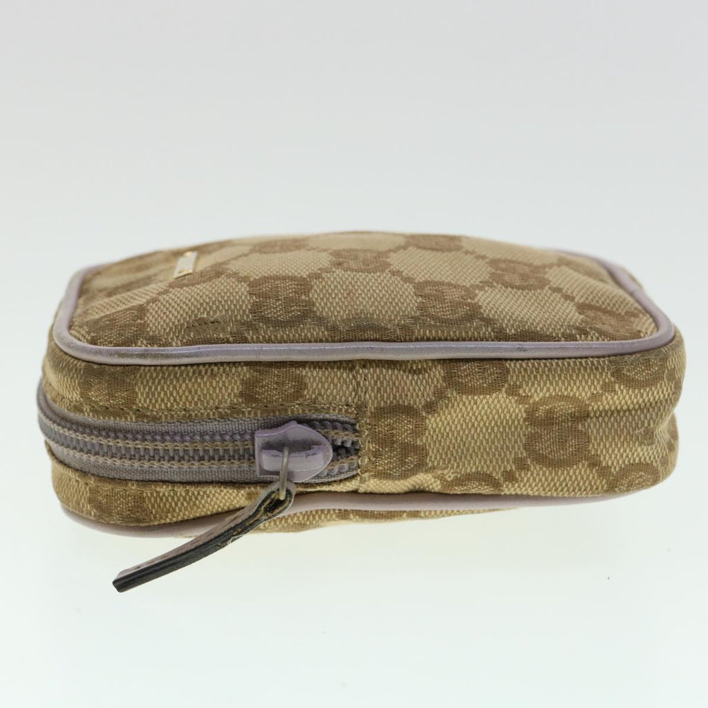 GUCCI GG Canvas Pouch 2Set Black Beige am3271