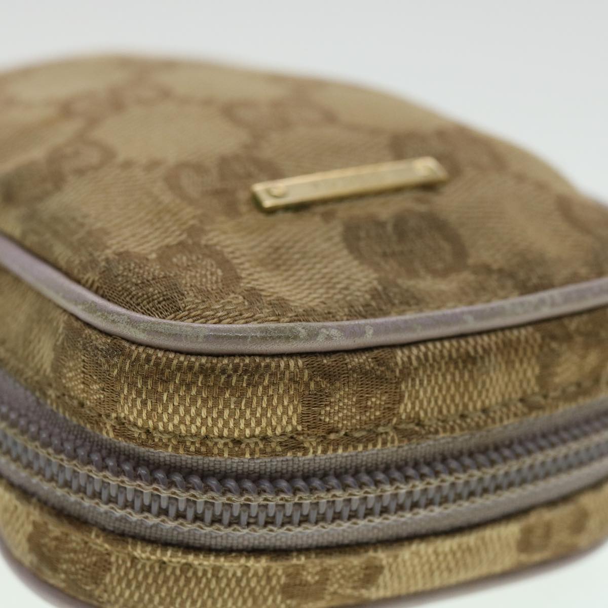 GUCCI GG Canvas Pouch 2Set Black Beige am3271
