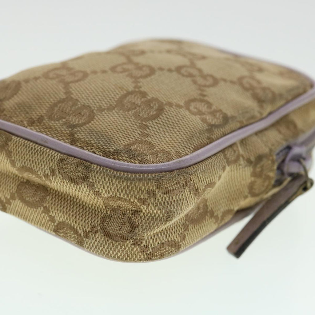 GUCCI GG Canvas Pouch 2Set Black Beige am3271