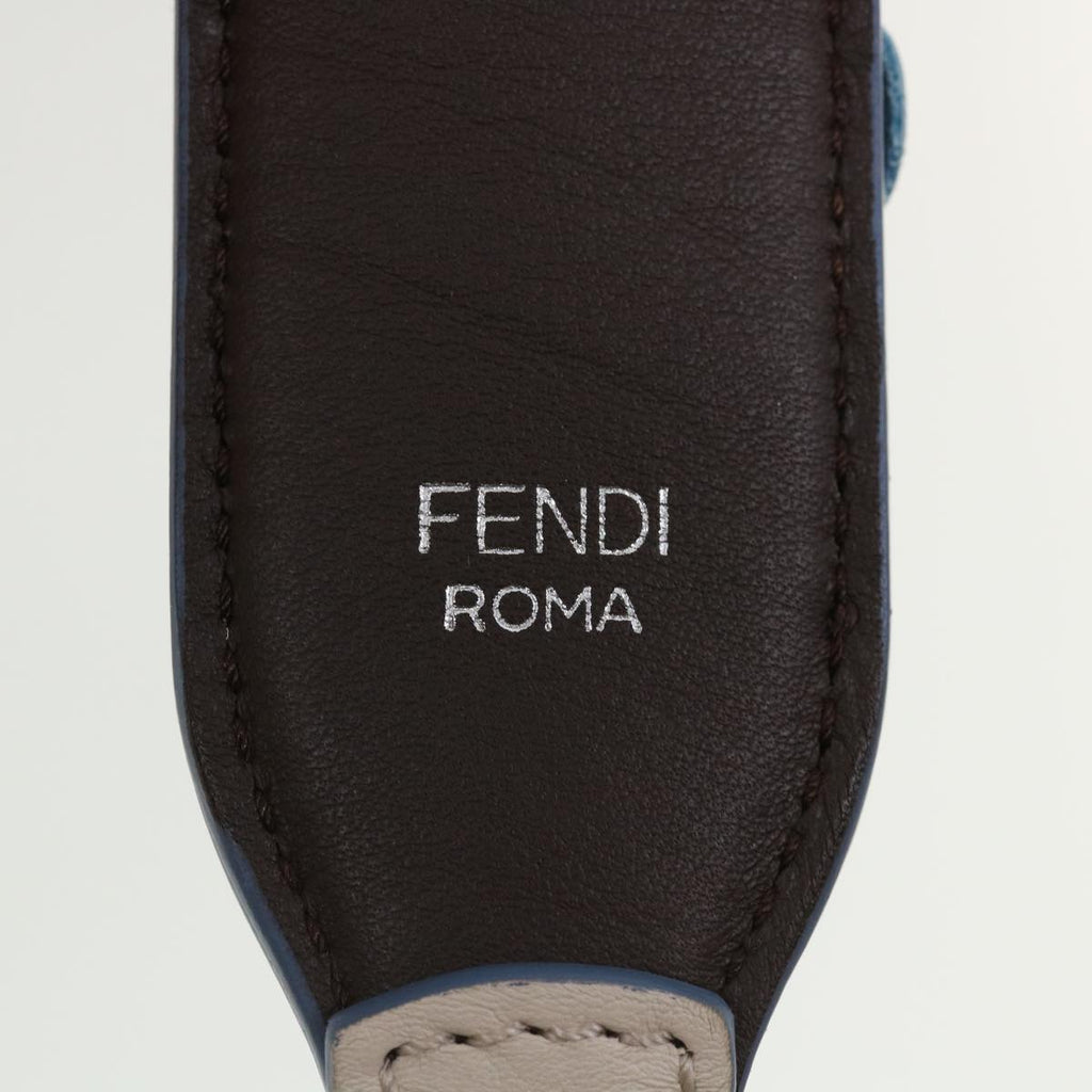 FENDI Strap you Flower Shoulder Strap Leather Multicolor White am3278