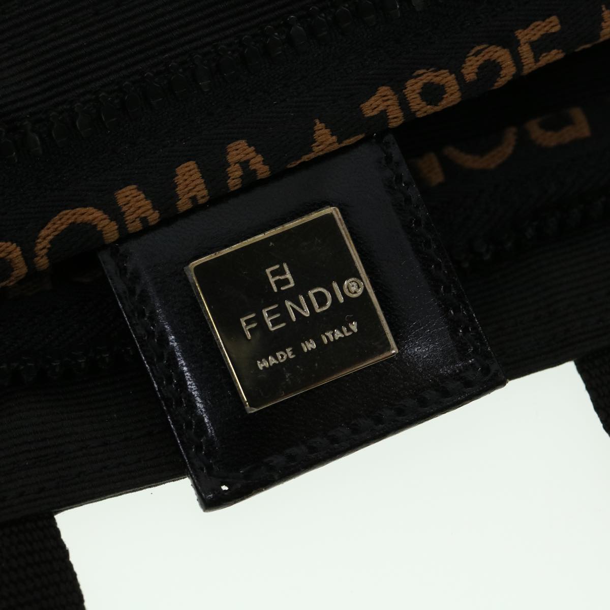FENDI Hand Bag Brown Black am3299