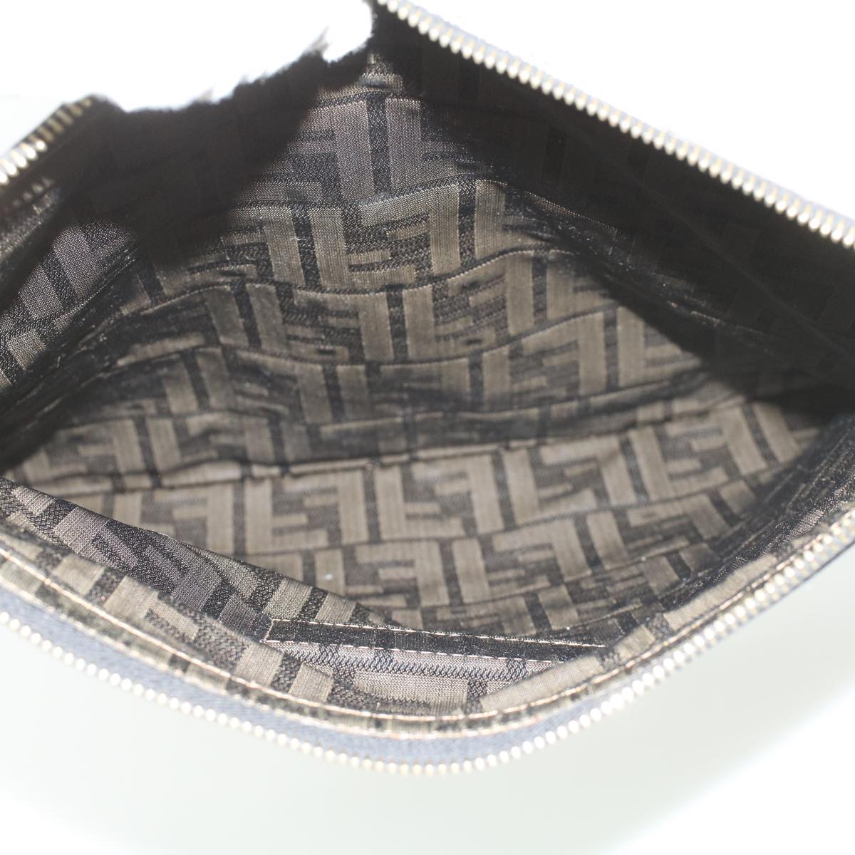FENDI Zucca Canvas Clutch Bag Brown am3368