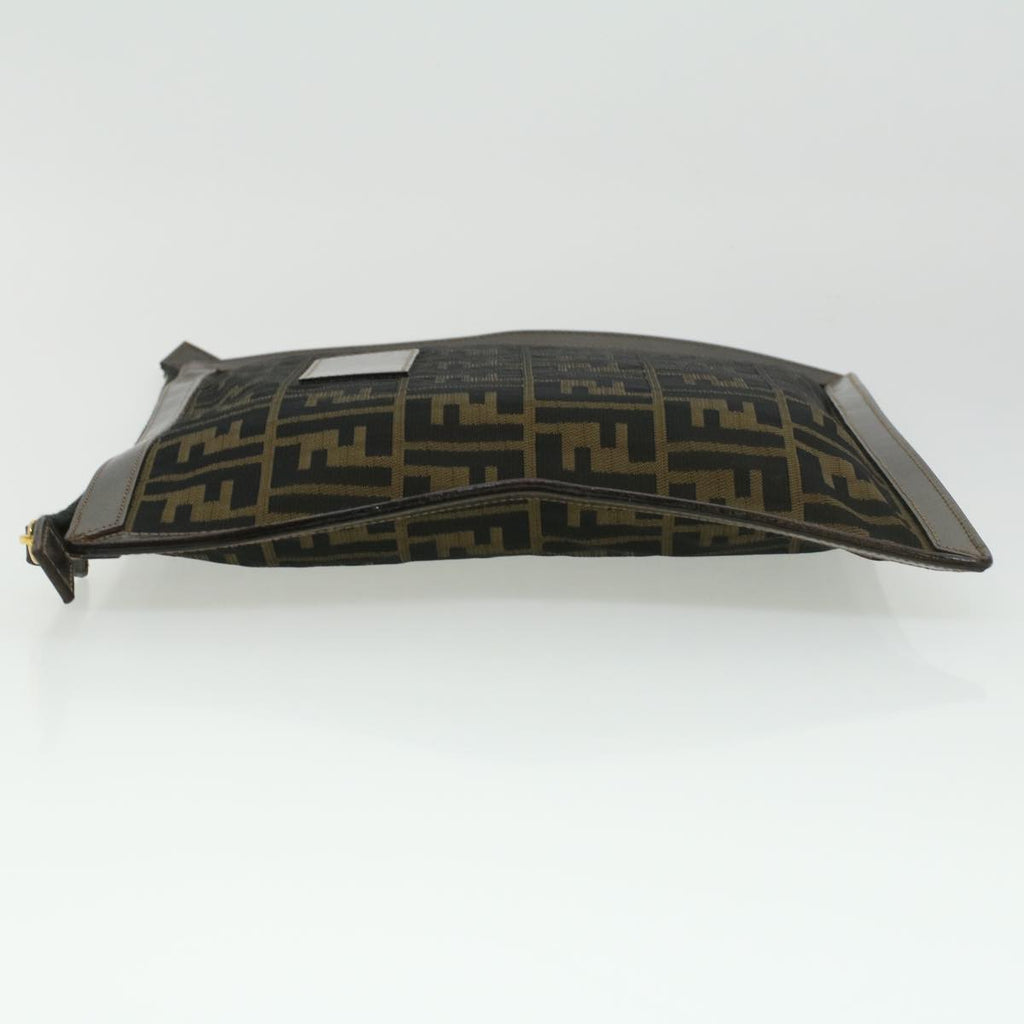 FENDI Zucca Canvas Clutch Bag Brown am3368