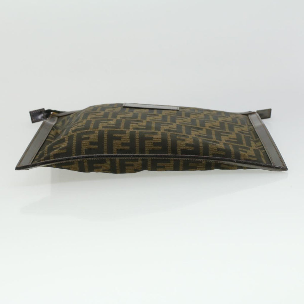 FENDI Zucca Canvas Clutch Bag Brown am3368