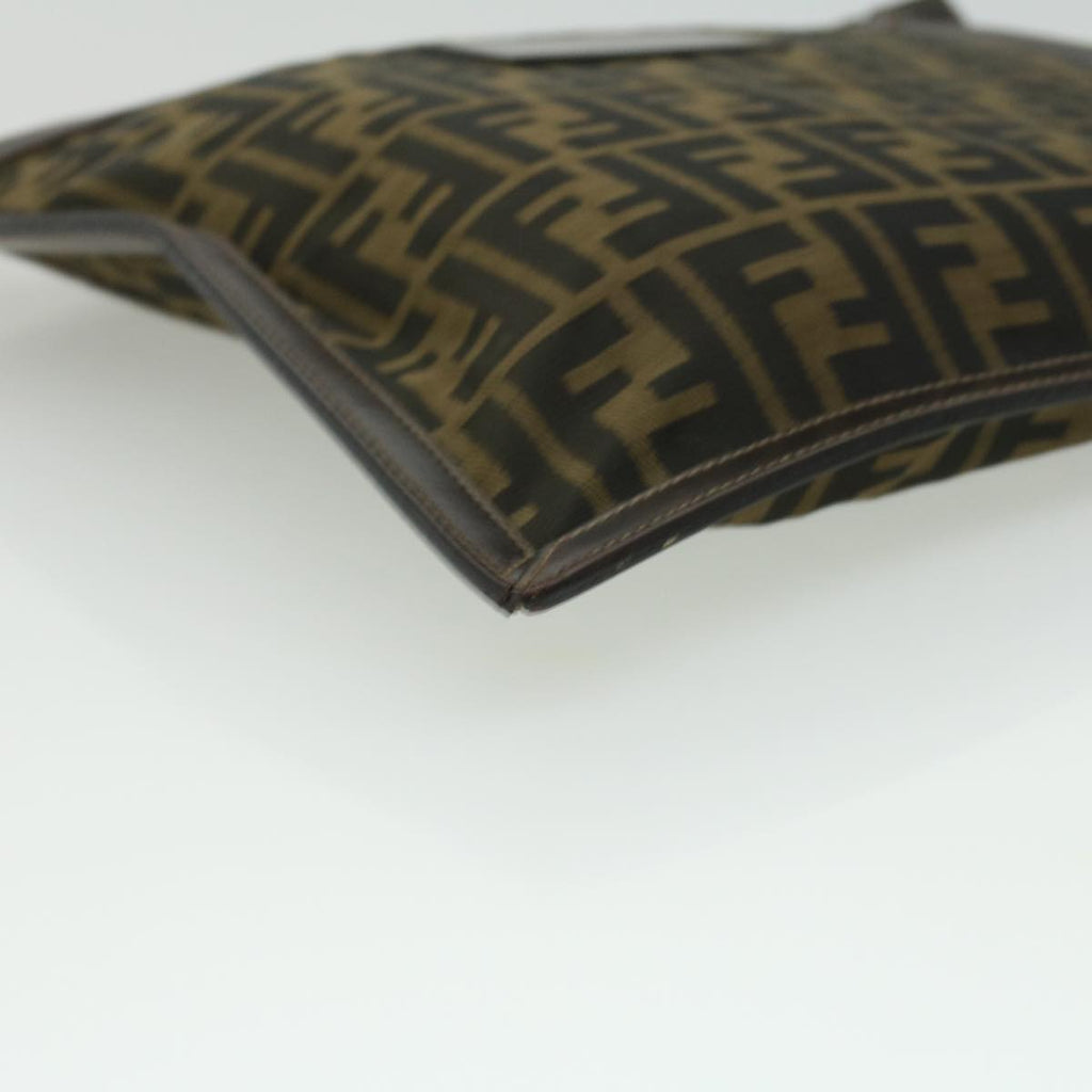 FENDI Zucca Canvas Clutch Bag Brown am3368