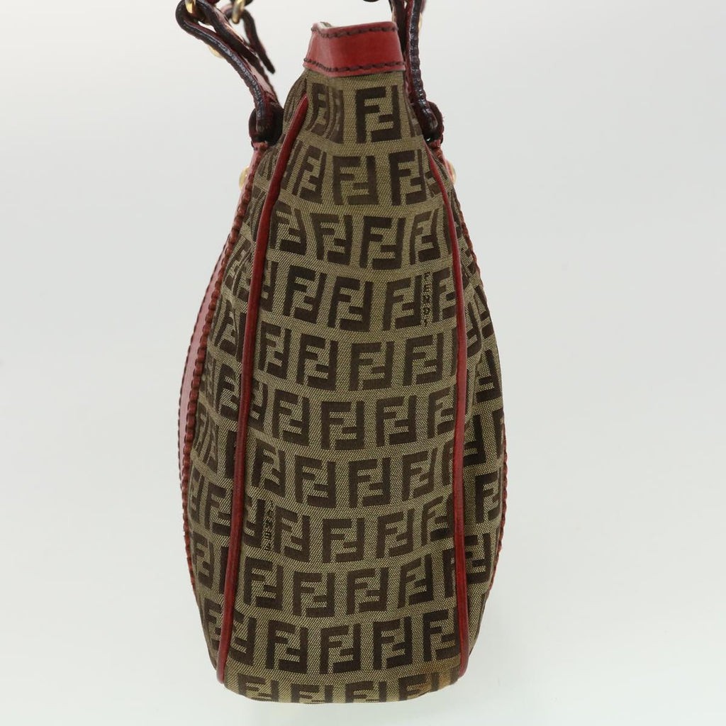 FENDI Zucchino Canvas Shoulder Bag Beige am3439