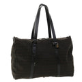 FENDI Zucchino Canvas Boston Bag Black am3471