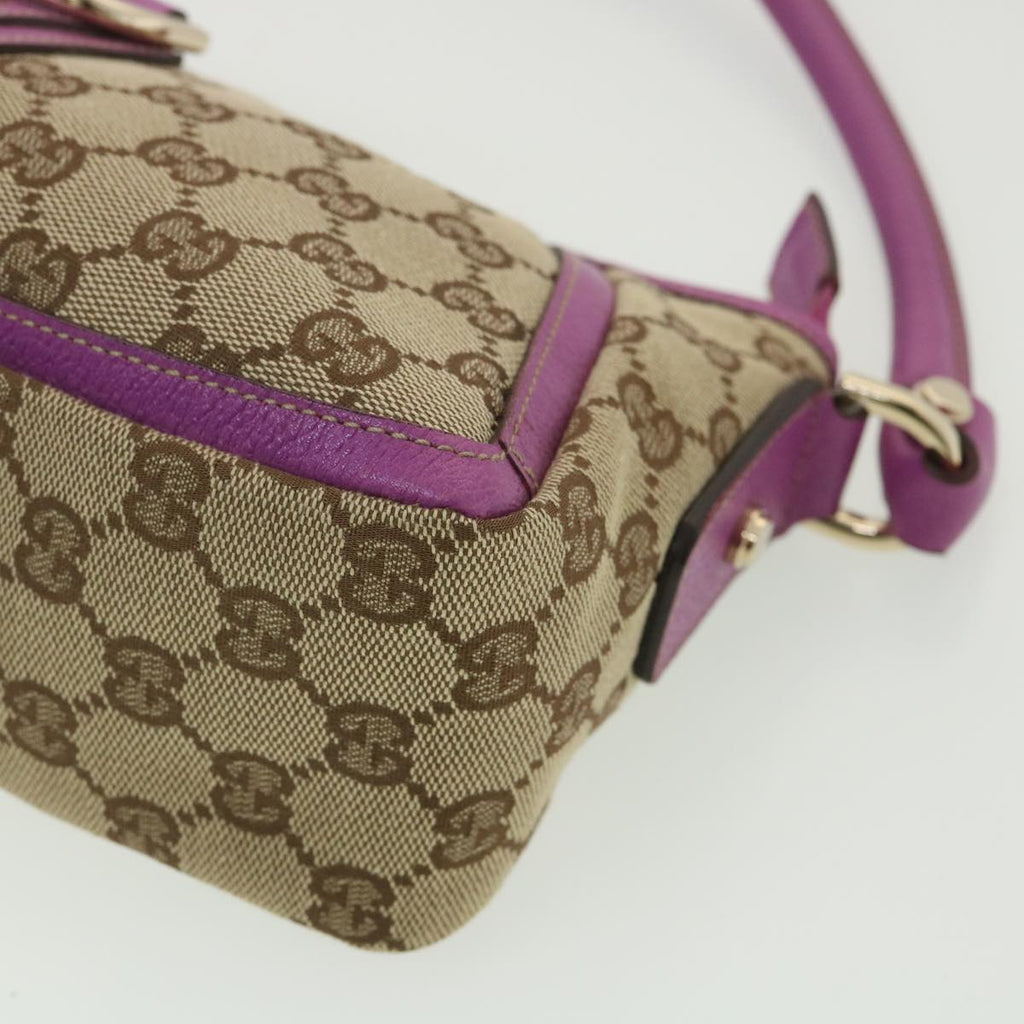 GUCCI GG Canvas Abbey Hand Bag Beige Pink 130939 am3519