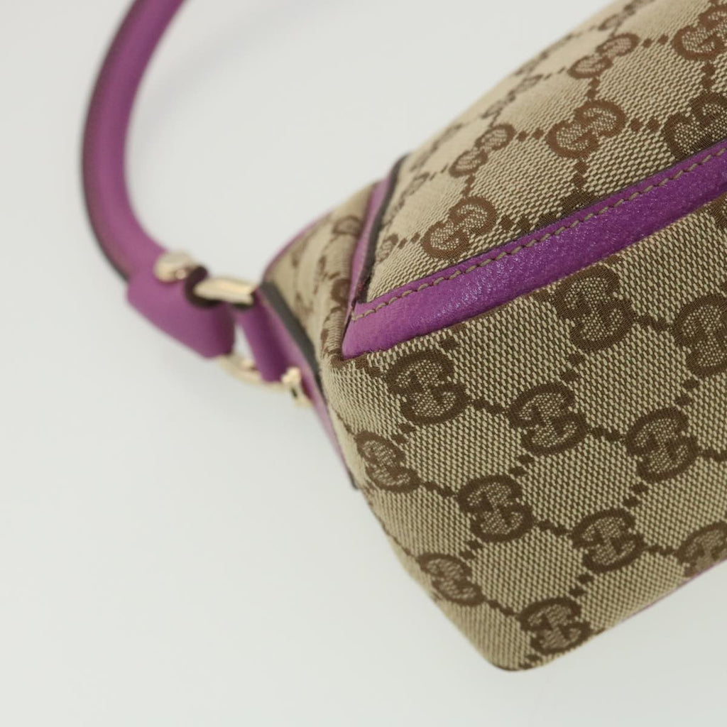 GUCCI GG Canvas Abbey Hand Bag Beige Pink 130939 am3519