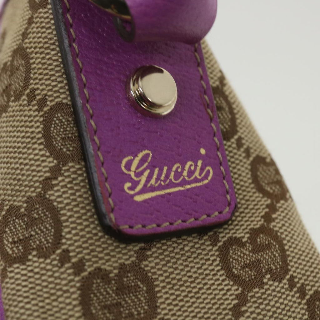 GUCCI GG Canvas Abbey Hand Bag Beige Pink 130939 am3519