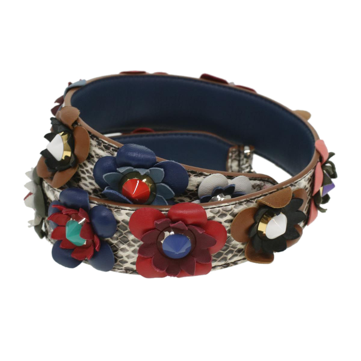 FENDI Shoulder Strap Snake pattern 35"" Multicolor am3522