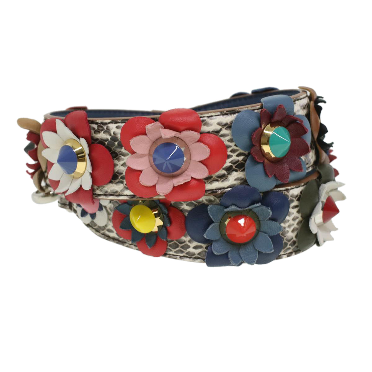 FENDI Shoulder Strap Snake pattern 35"" Multicolor am3522