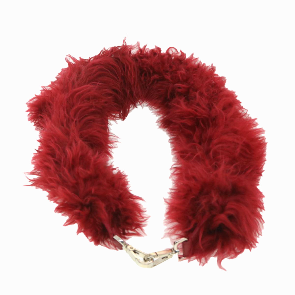 FENDI Shoulder Strap fur 35"" Red am3524