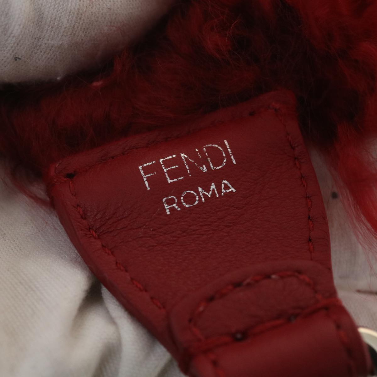 FENDI Shoulder Strap fur 35"" Red am3524
