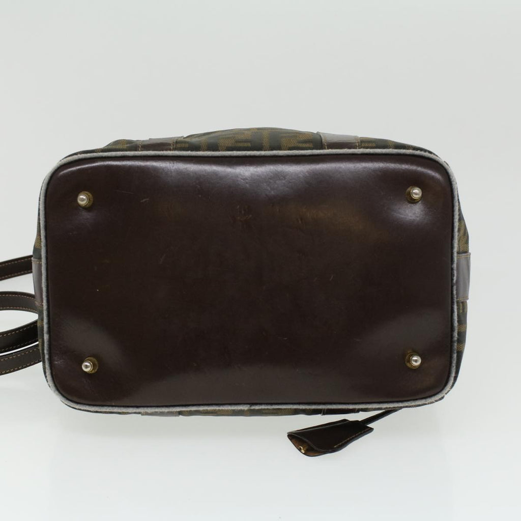 FENDI Hand Bag Zucca Canvas Brown am3593