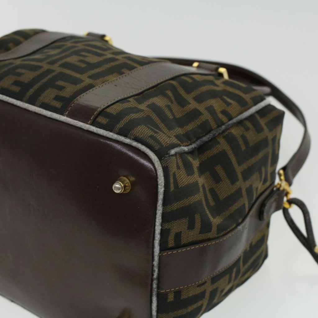 FENDI Hand Bag Zucca Canvas Brown am3593