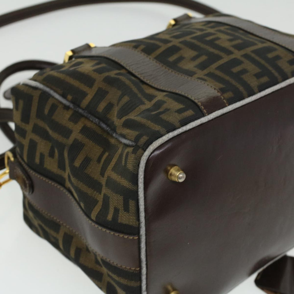 FENDI Hand Bag Zucca Canvas Brown am3593