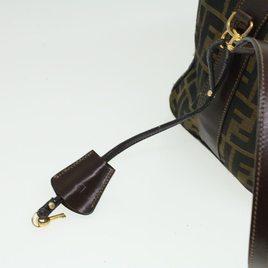 FENDI Hand Bag Zucca Canvas Brown am3593