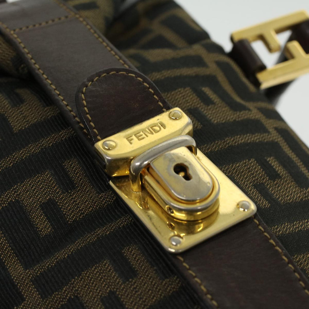 FENDI Hand Bag Zucca Canvas Brown am3593