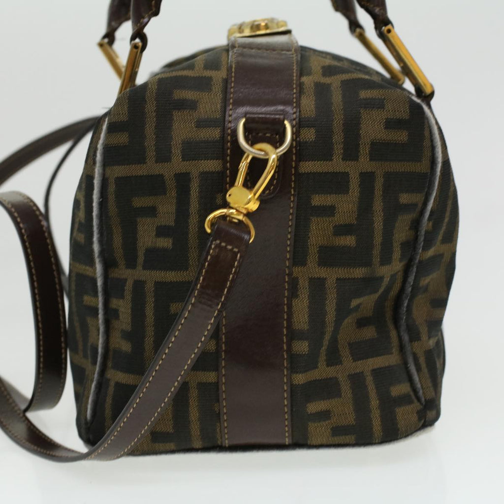 FENDI Hand Bag Zucca Canvas Brown am3593