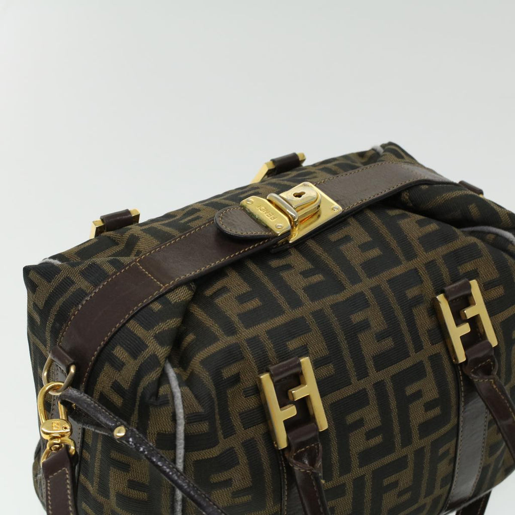 FENDI Hand Bag Zucca Canvas Brown am3593