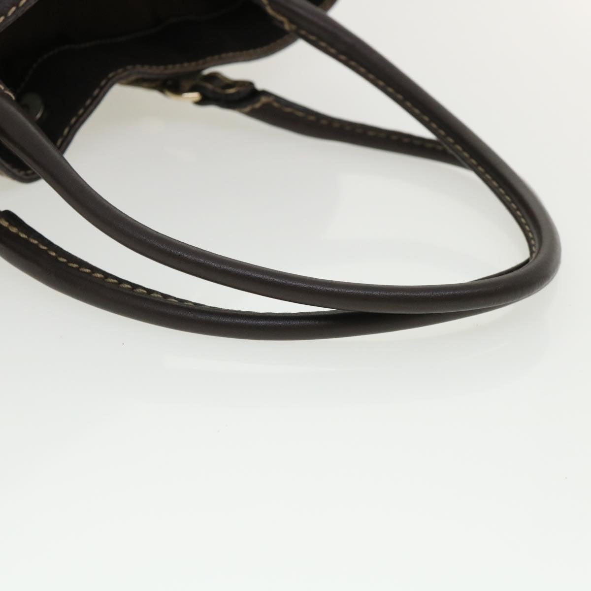 GUCCI GG Canvas Tote Bag Coated Canvas Beige Dark Brown am3623
