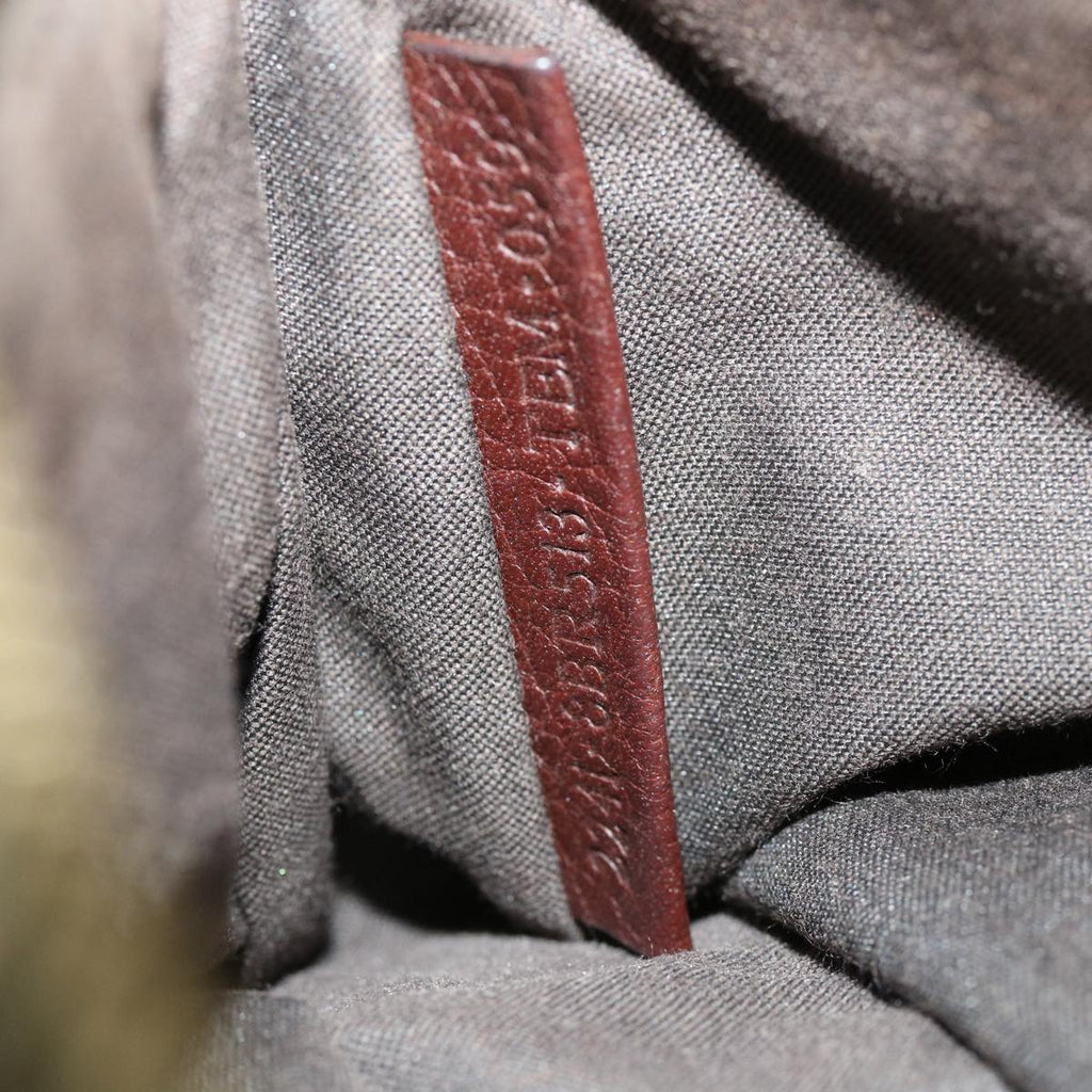 FENDI Zucchino Canvas Shoulder Bag Khaki Pink am3639