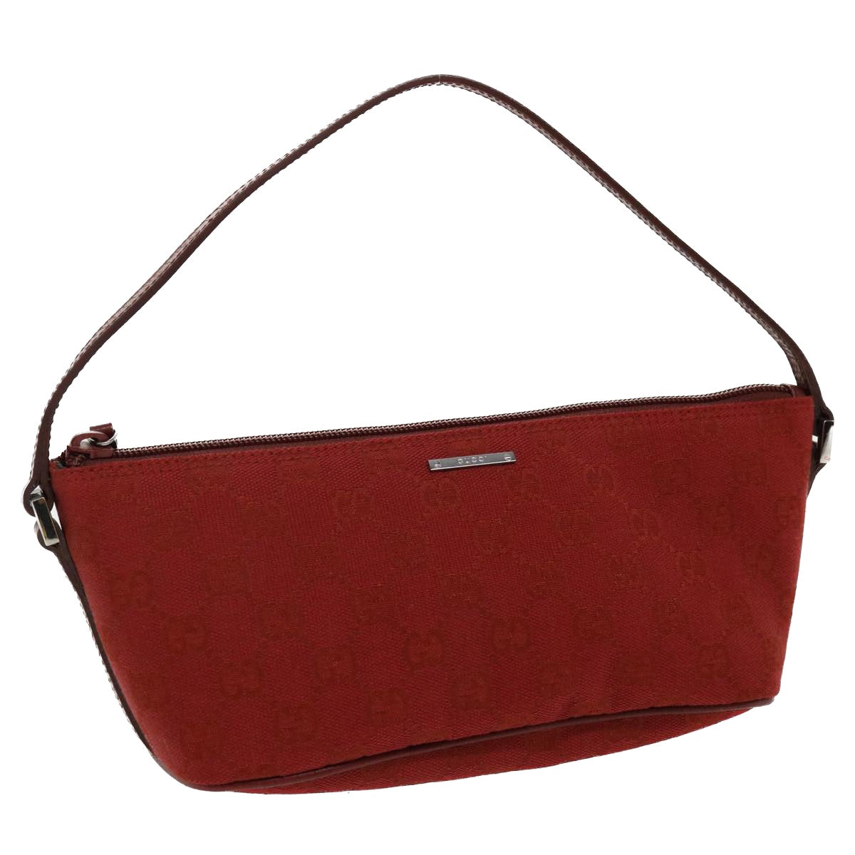 GUCCI GG Canvas Accessory Pouch Red 07198 am3657