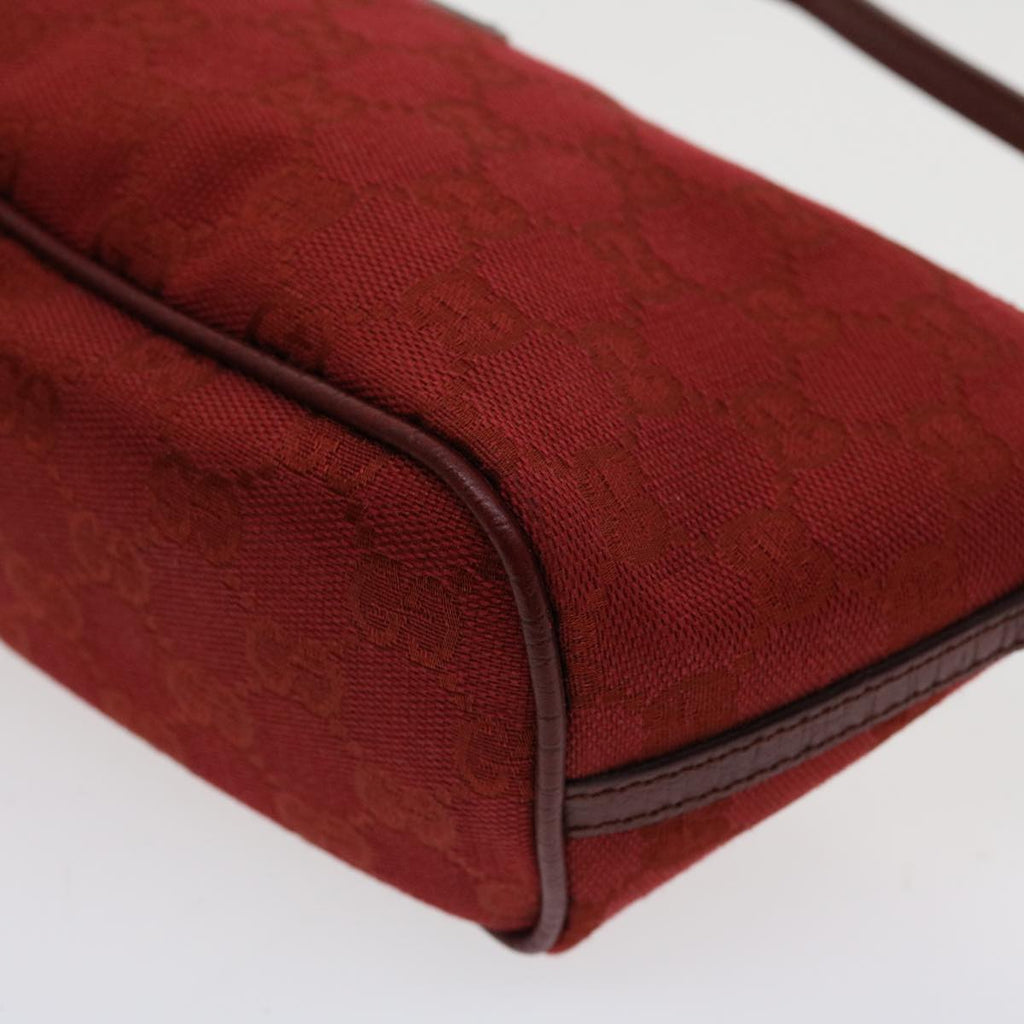 GUCCI GG Canvas Accessory Pouch Red 07198 am3657