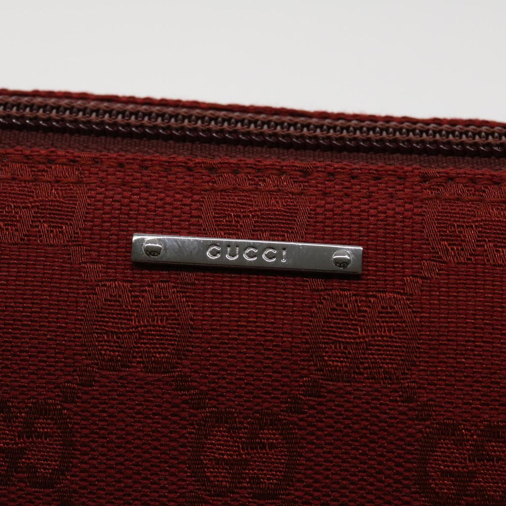 GUCCI GG Canvas Accessory Pouch Red 07198 am3657