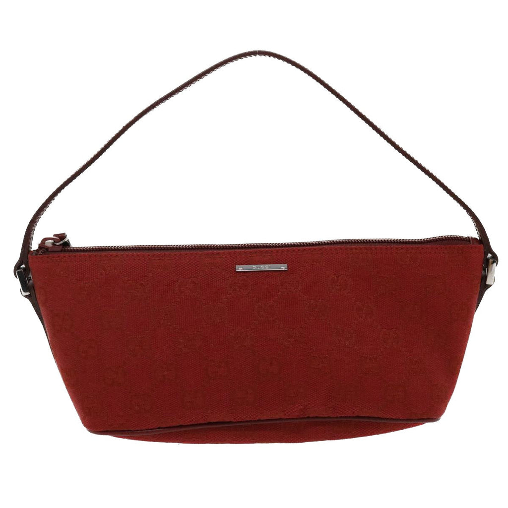 GUCCI GG Canvas Accessory Pouch Red 07198 am3657