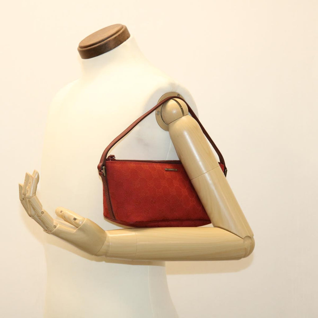 GUCCI GG Canvas Accessory Pouch Red 07198 am3657