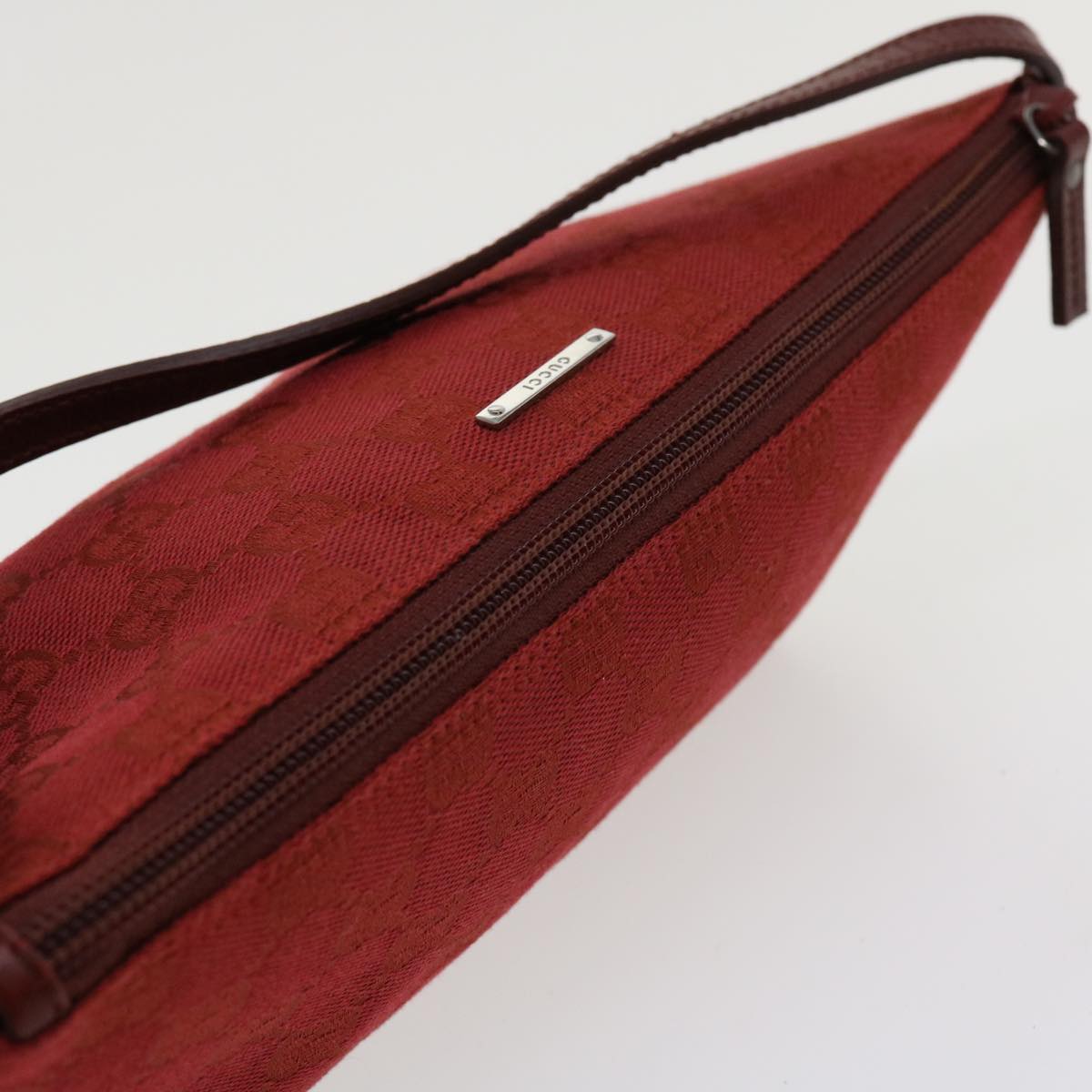GUCCI GG Canvas Accessory Pouch Red 07198 am3657