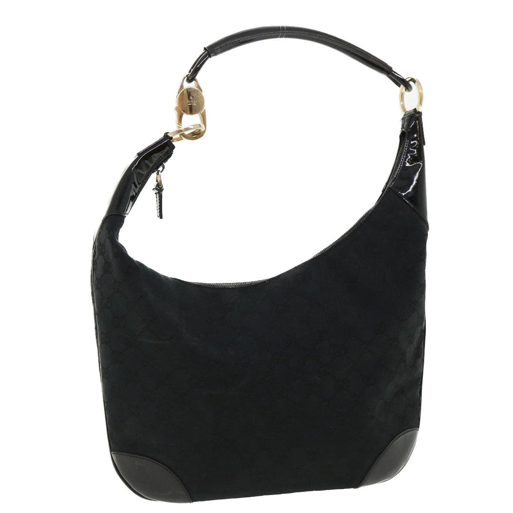 GUCCI GG Canvas Shoulder Bag Canvas Black am3702