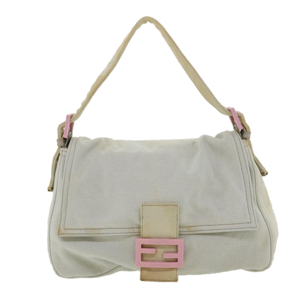 FENDI Shoulder Bag Canvas Light Blue am3717