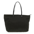FENDI Zucchino Canvas Tote Bag Dark Brown am3762