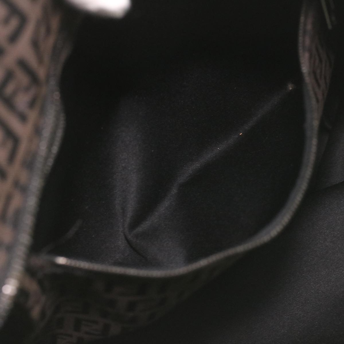 FENDI Zucchino Canvas Tote Bag Dark Brown am3762