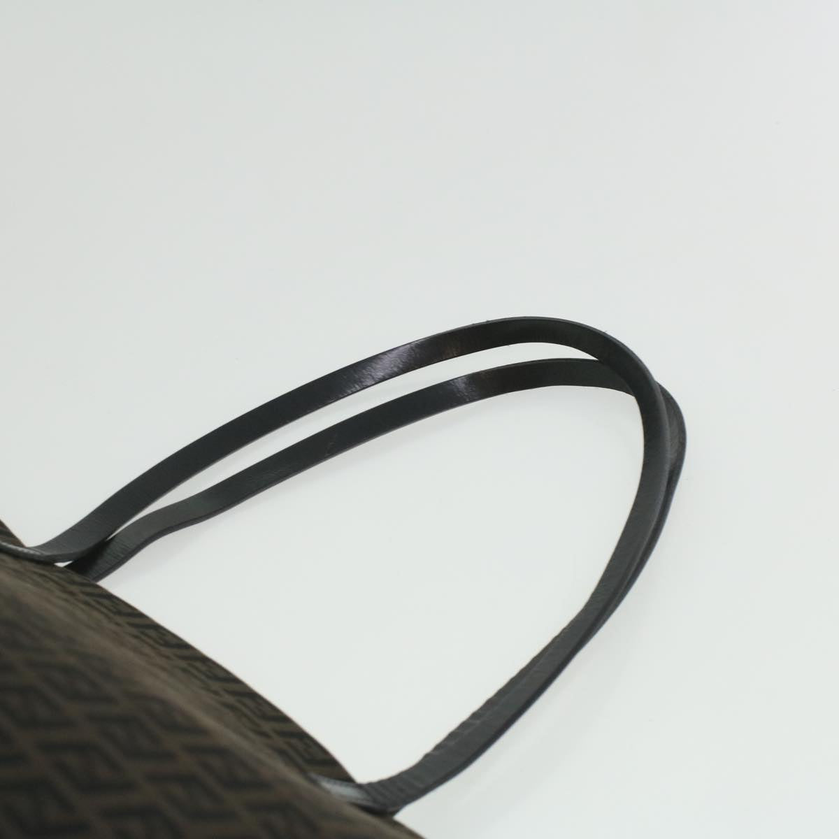 FENDI Zucchino Canvas Tote Bag Dark Brown am3762