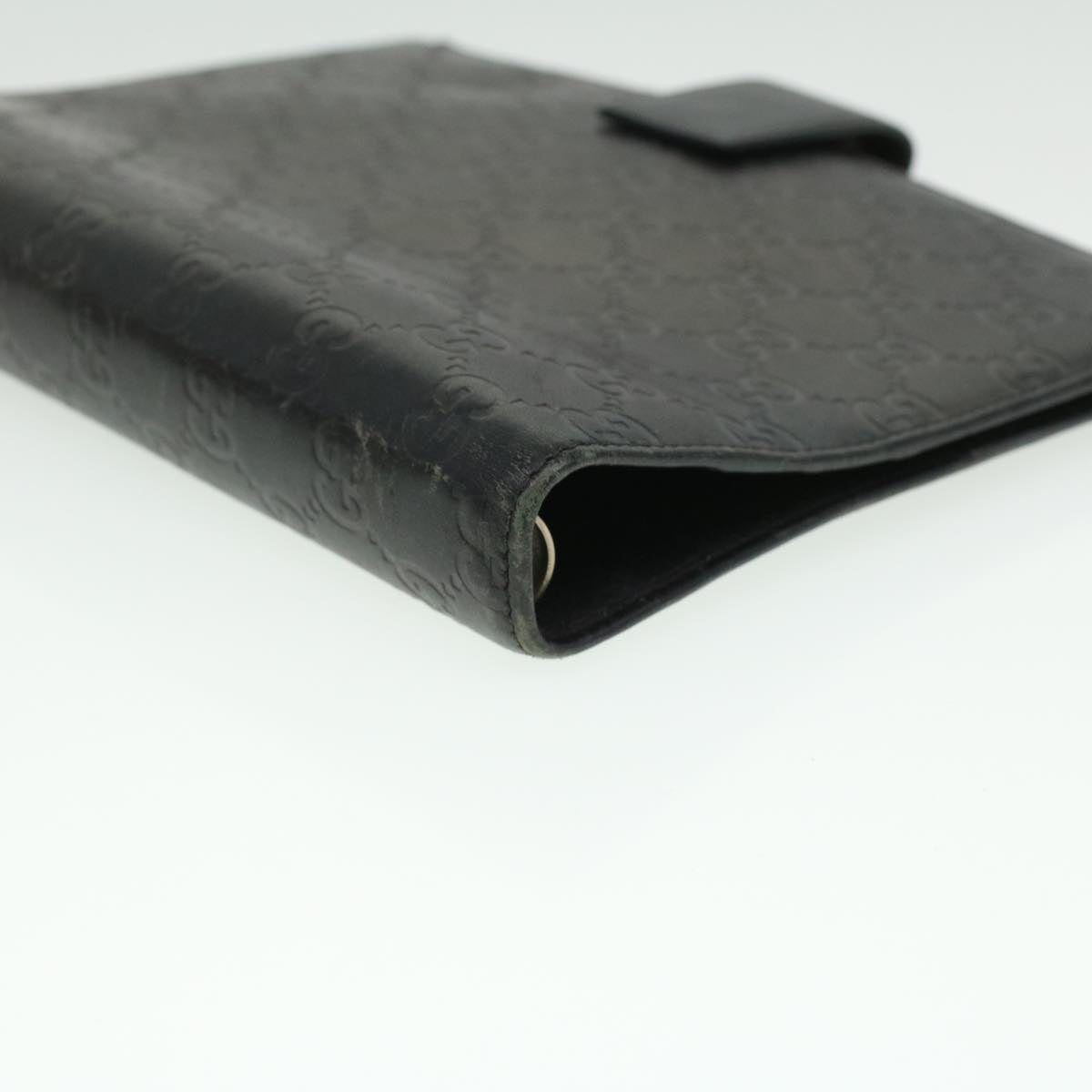 GUCCI Guccissima Agenda GM Day Planner Cover Black 115240 am3801