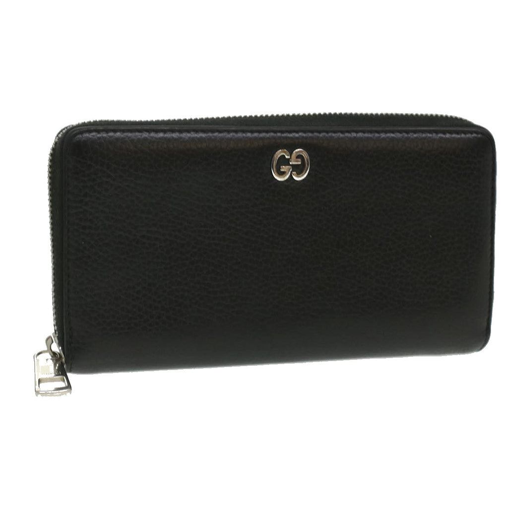 GUCCI Long Wallet Leather Black 473928 am3822