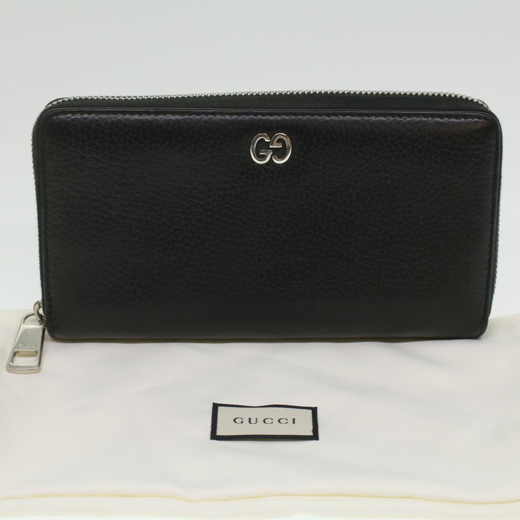 GUCCI Long Wallet Leather Black 473928 am3822