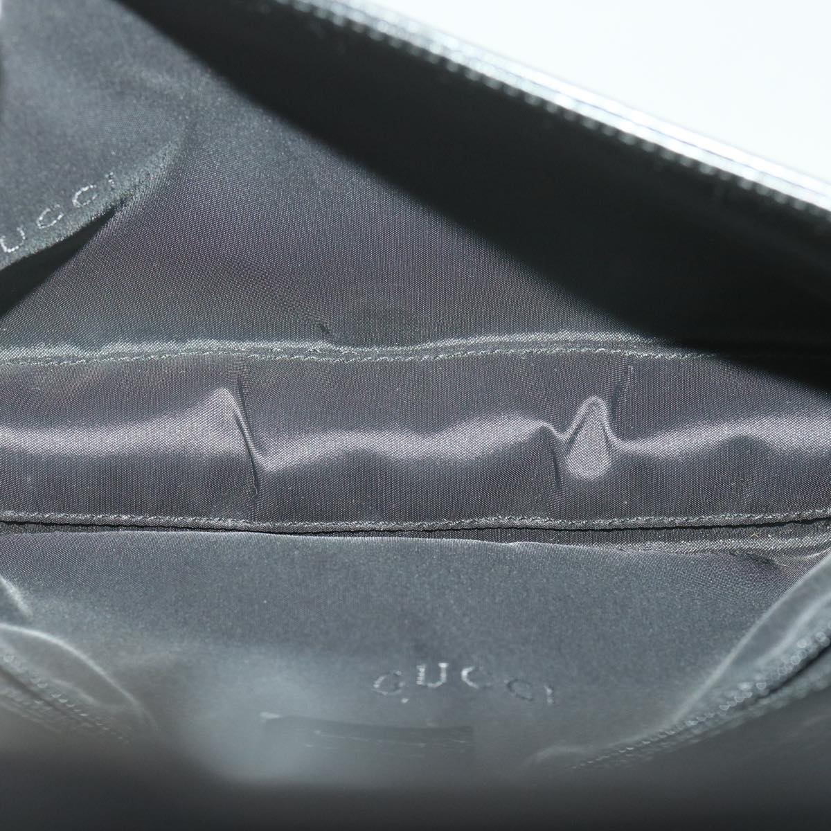 GUCCI Bamboo Shoulder Bag Leather Black 001 3239 001998 am3859