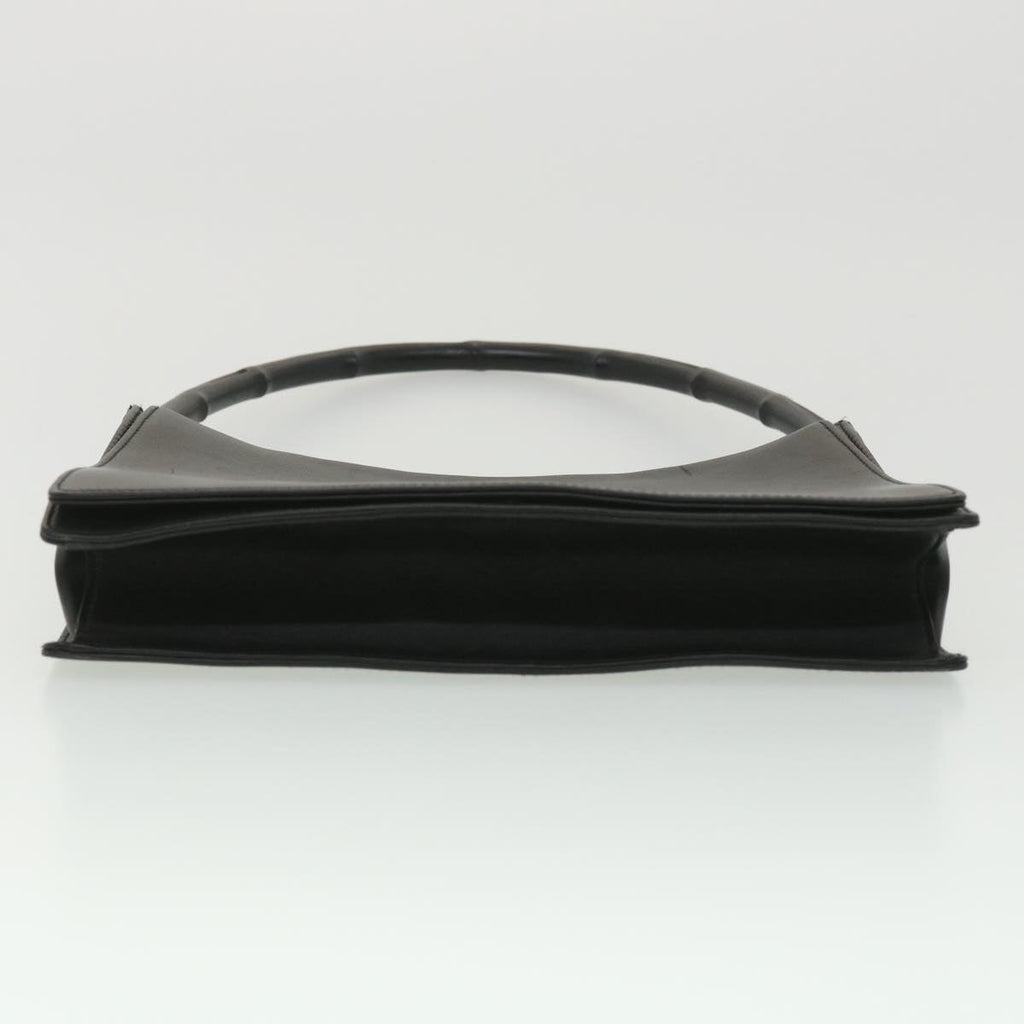 GUCCI Bamboo Shoulder Bag Leather Black 001 3239 001998 am3859