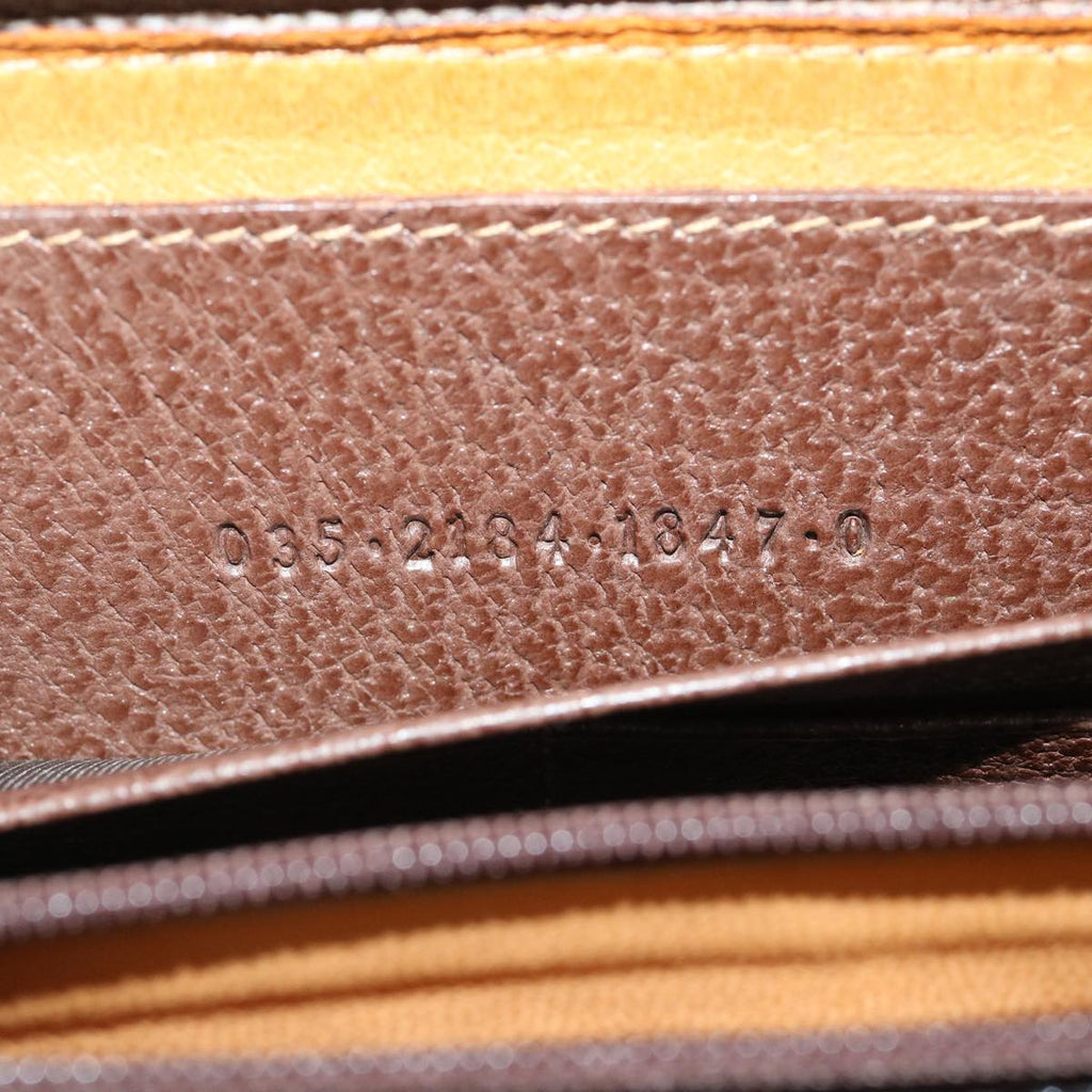 GUCCI Long Wallet Leather Gray 035218418470 am3871