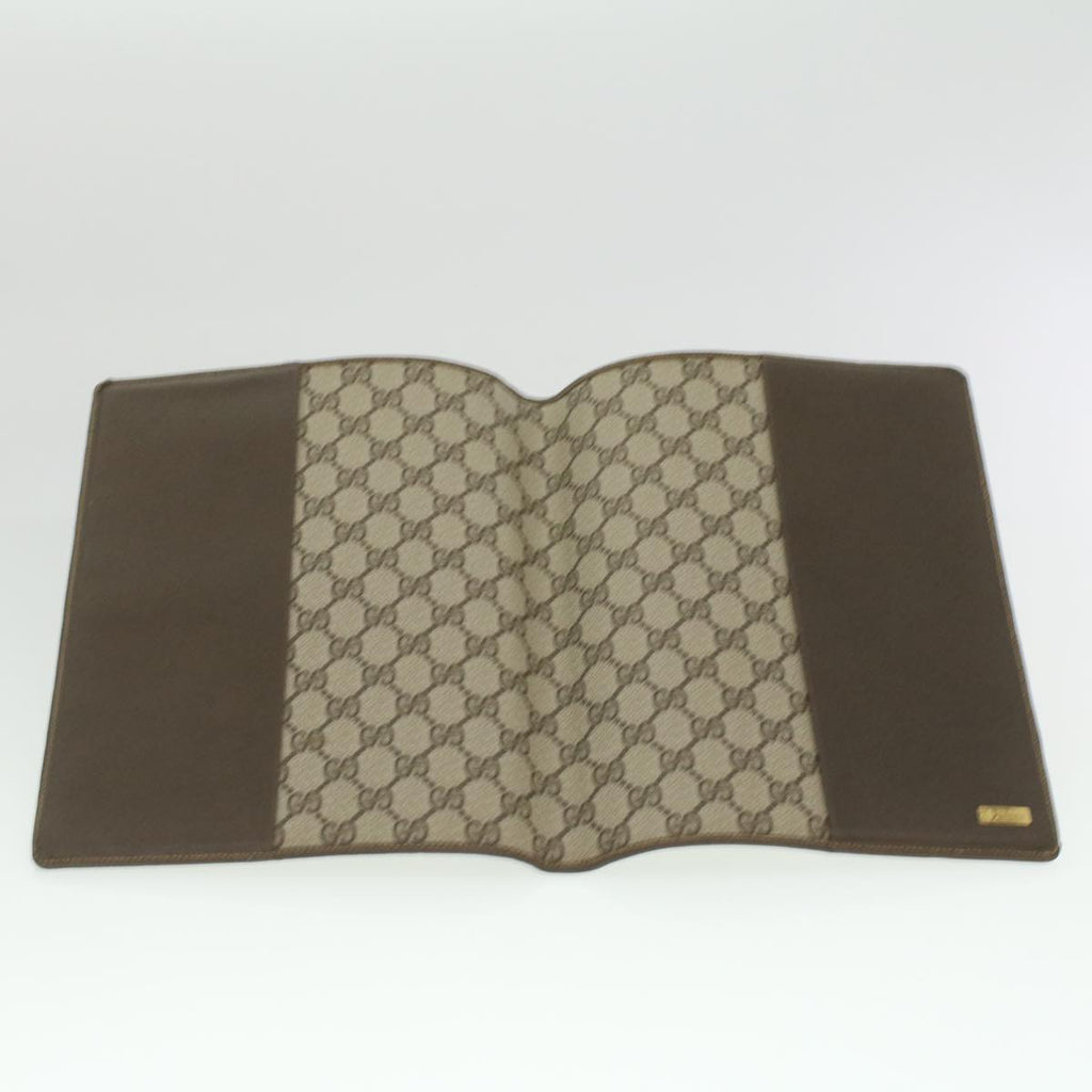 GUCCI GG Canvas Day Planner Cover PVC Leather Beige am3940